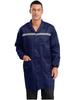 Unisex Werkstattuniform Langarm Knopfleiste Overall Reflektierende Streifen Taschen Arbeitskleidung Verschleißfester Mantel