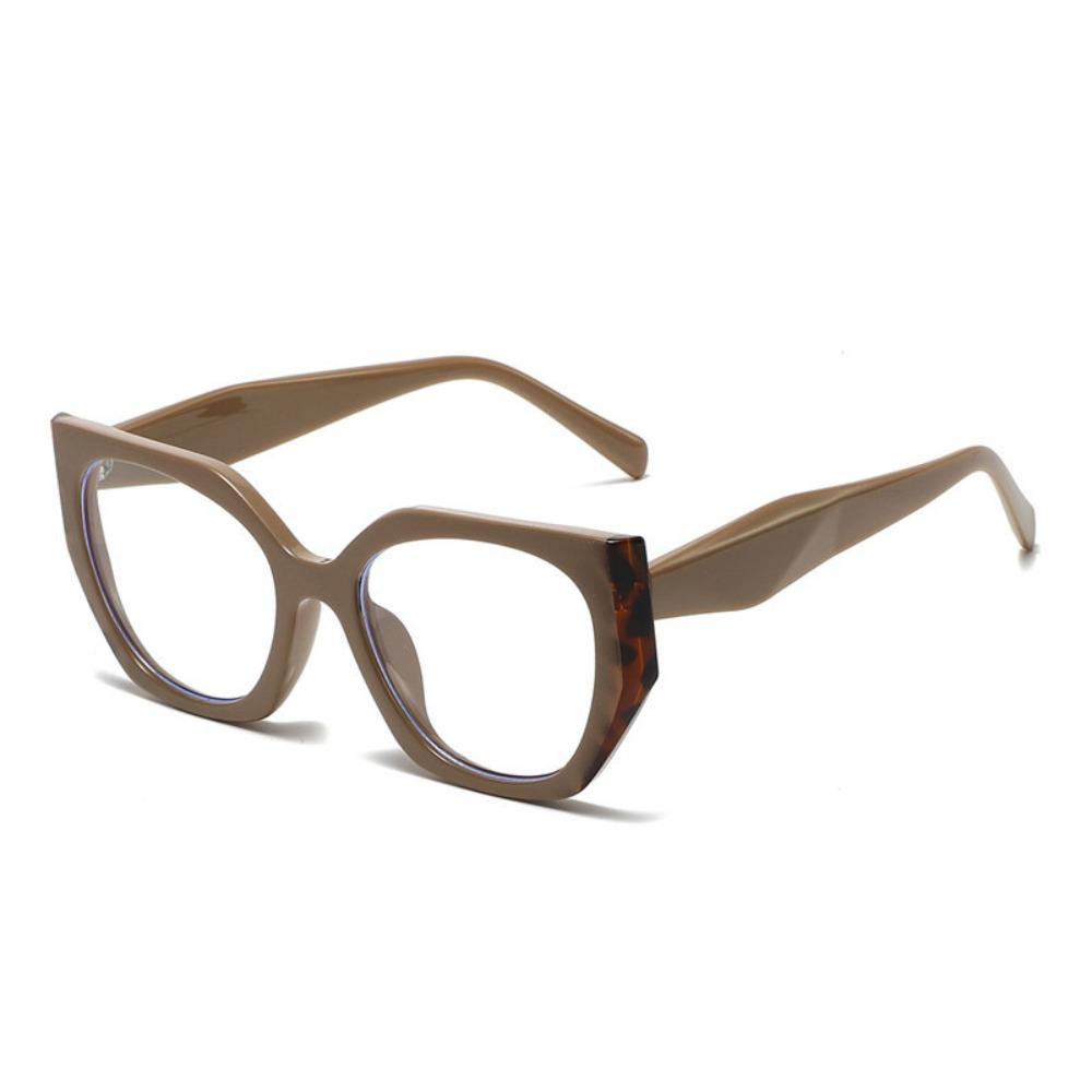 Versatile Clear Lens Cat Eye Glasses Large Frame Lightweight Plain Glasses Anti Blue Light Transparent Eyewear Unisex