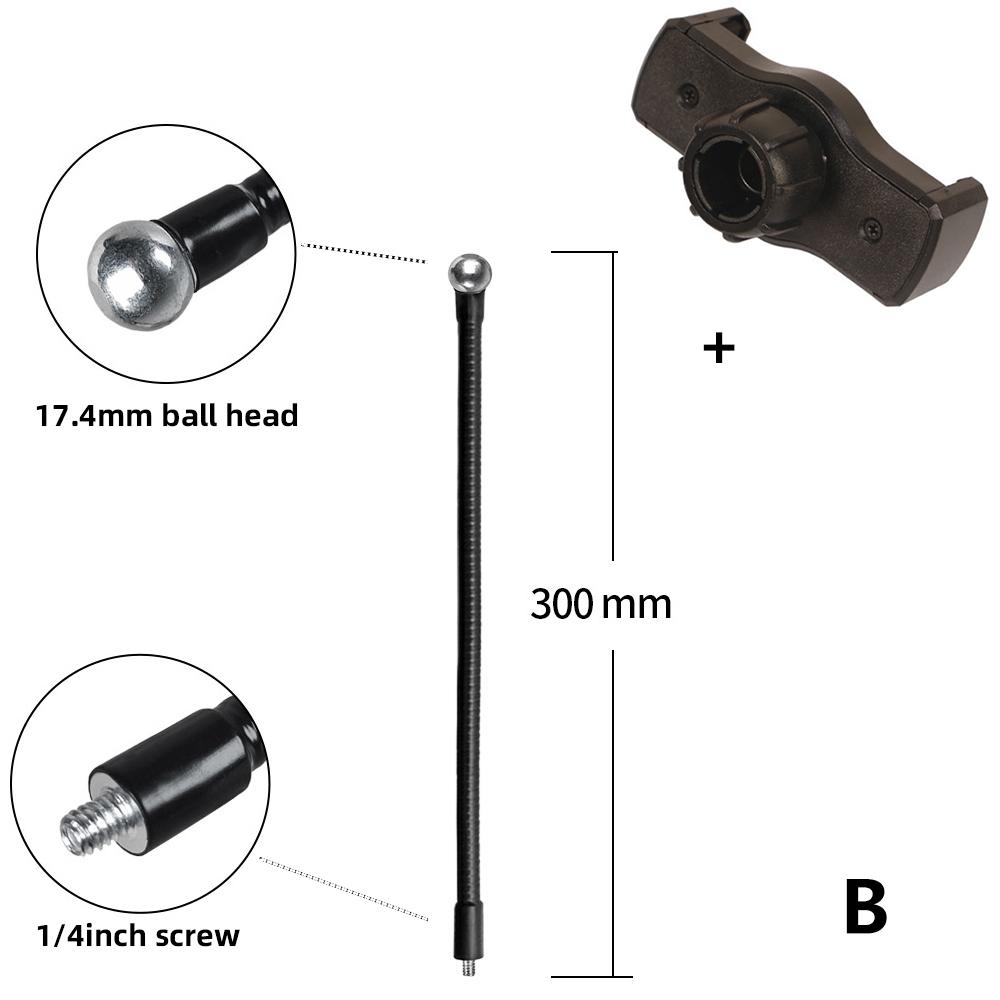 Flexible Arm Monopod Metal Tube Rod Stands Selfie Stick With Ball Head For Mobile Phone Smartphones Tripod Live Streaming