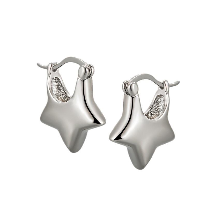 Korean Simple Niche Design Star Earrings - Versatile, Cold Style & Elegant for Women