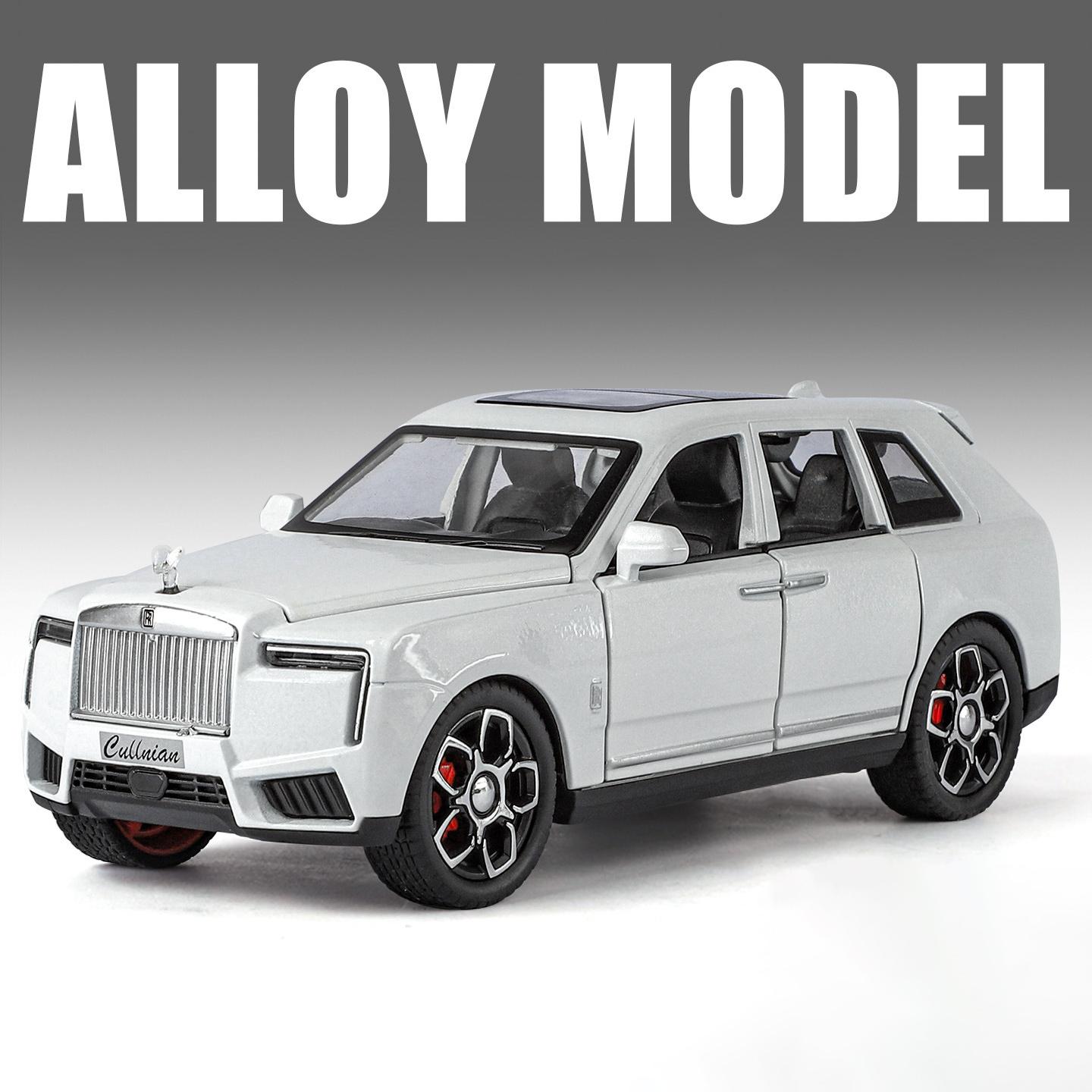 

1/32 2025 Rolls Royce SUV Cullinan Alloy Luxury Car Model Diecast Metal Toy Off-road Vehicle Car Model Sound and Light Kids Gift белый