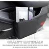 Car Trash Can, Foldable Waterproof Leather Car Garbage Organizer Holder, Automotive Mini Dustbin Container With One Roll Trash Bag, Universal
