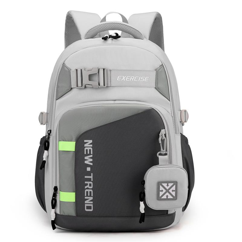 Plecak Ucznia Liceum Blok Kolorystyczny Duża Pojemność Wytrzymały Plecak