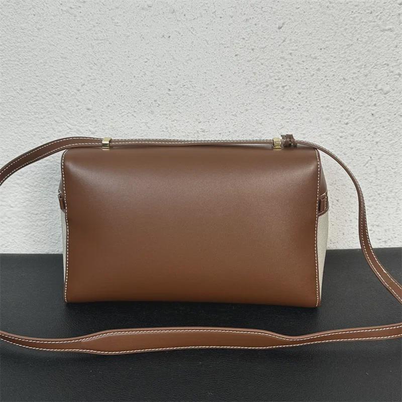 2024 Canvas Leather Large Capacity Camera Bag - Versatile Crossbody, Shoulder, or Handheld Light Luxury Design