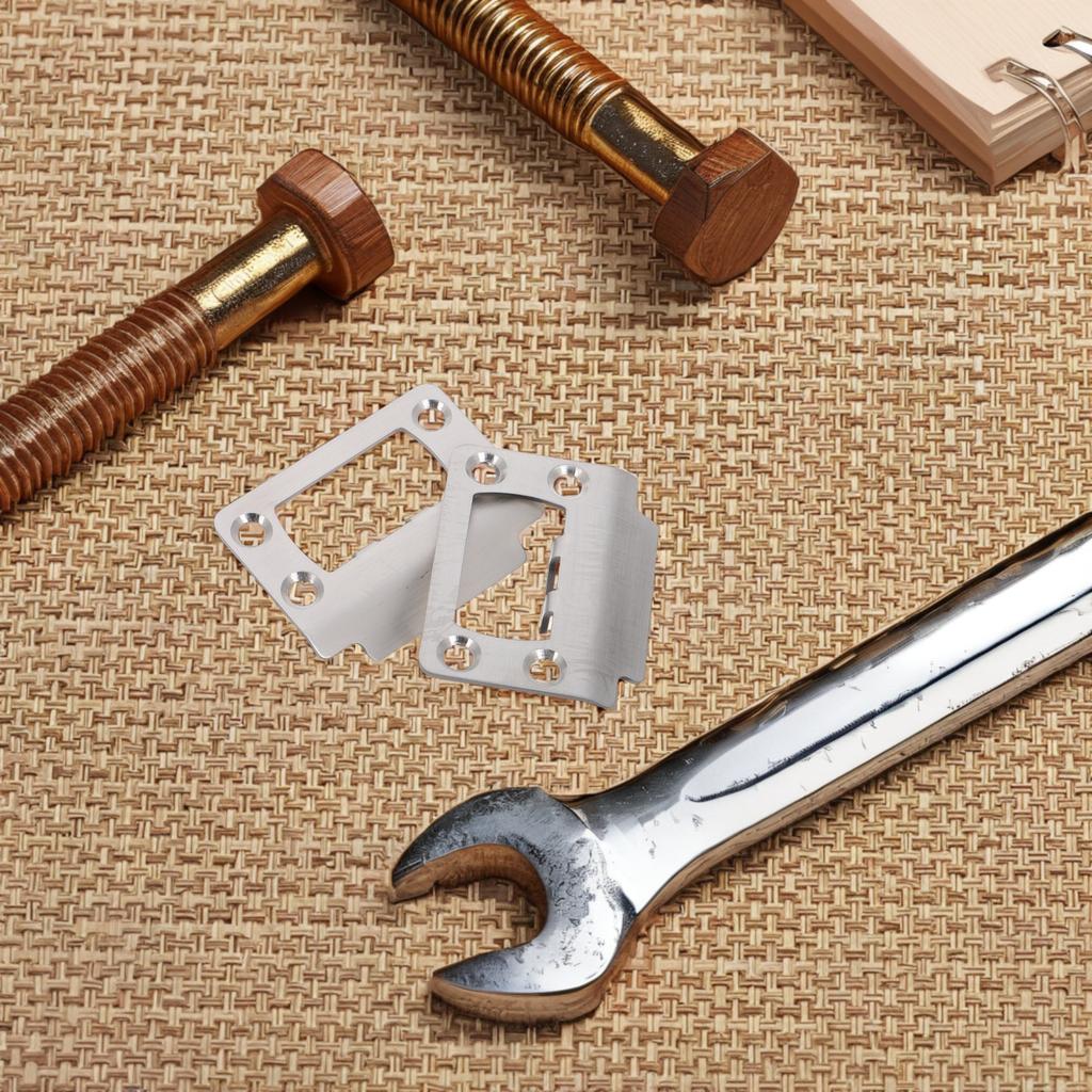 1 Set Stainless Steel Door Striker Plate Extender Repair Security Reinforcement Plate For Interior Exterior Door