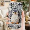 Phone Case: 2D Flat Samsung Galaxy A34 A35 M05 M06 S20 S22 S21 FE Plus 5G Protective Case, Couples Style, Plush Little Penguin, Christmas and Hallowee