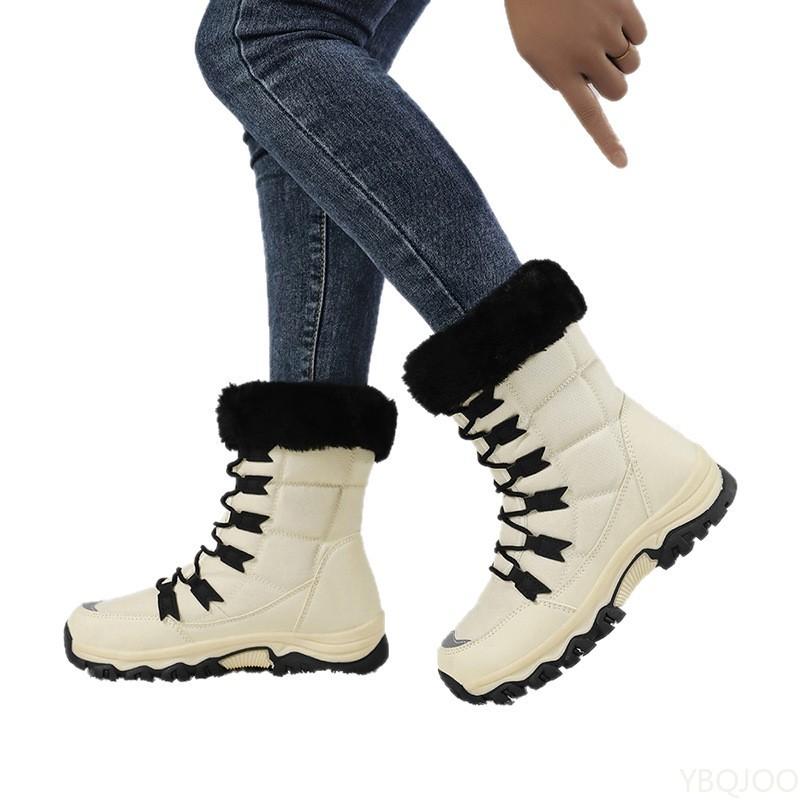 Fashion Winter anti cold warm snow boots for women thick straps simple comfortable midsole anti slip wear-resistant cotton shoes