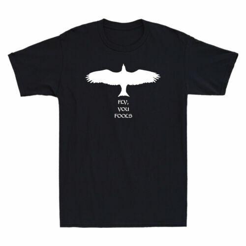 Fly You Fools Flying Bird Graphic T-Shirt Men s Short Sleeve Cotton Black Shirts Unisex T-Shirt XXXXL