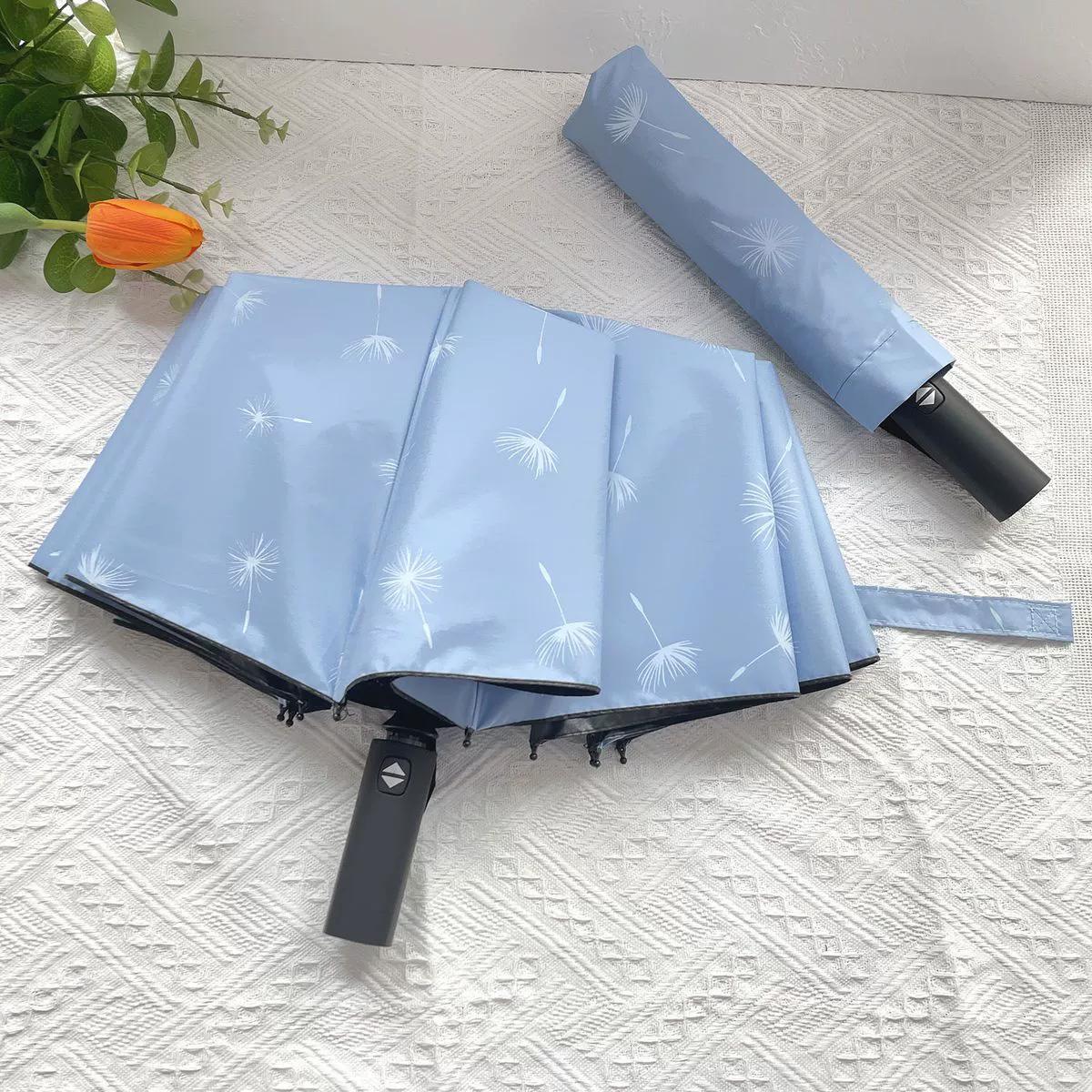 

Большой двойной зонт с десятью костями, маленький свежий зонт от солнца, черный резиновый солнцезащитный козырек, солнечный дождливый день, тройной зонт двойного назначения, женский ручной зонт