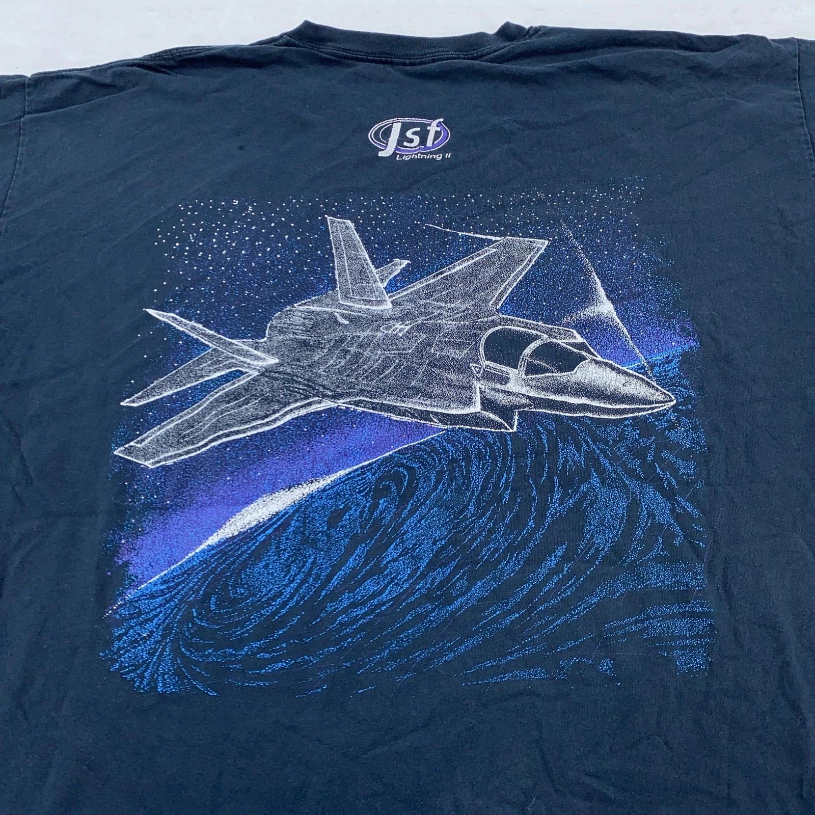 Vintage F-35 Lightning II Joint Strike Fighter Shirt Mens 2XL Military Jet Tee 2XL