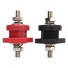 1Pair Thru Panel Battery Terminal Connectors 38 In Black Red 440A Positive Negative Junction Stud
