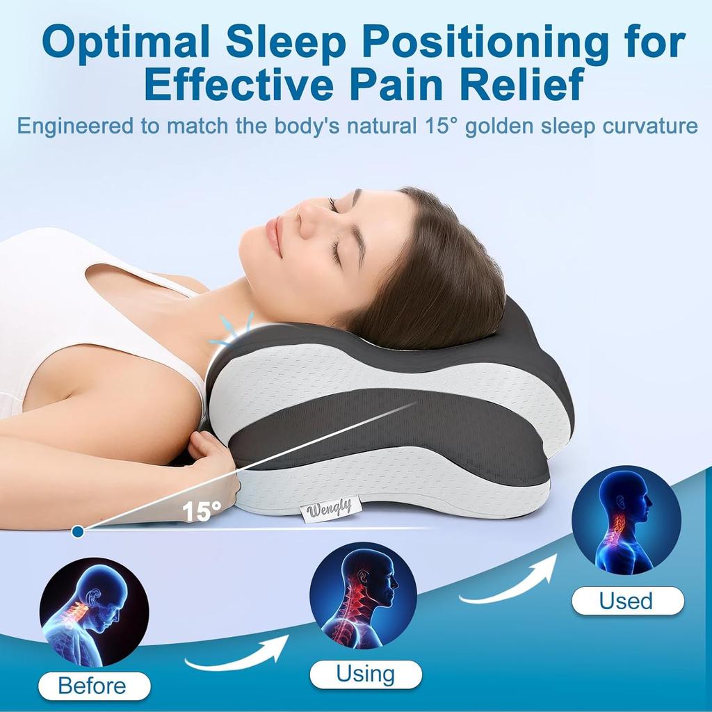 Cervical Pillow for Side Sleepers,Memory Foam Pillows for Neck and Shoulder Pain,Deep Sleep Pillows for Back Pain Sleeper, Dreamers