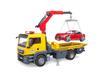 BRUDER MAN Tow Truck & BRUDER Roadster (RED)