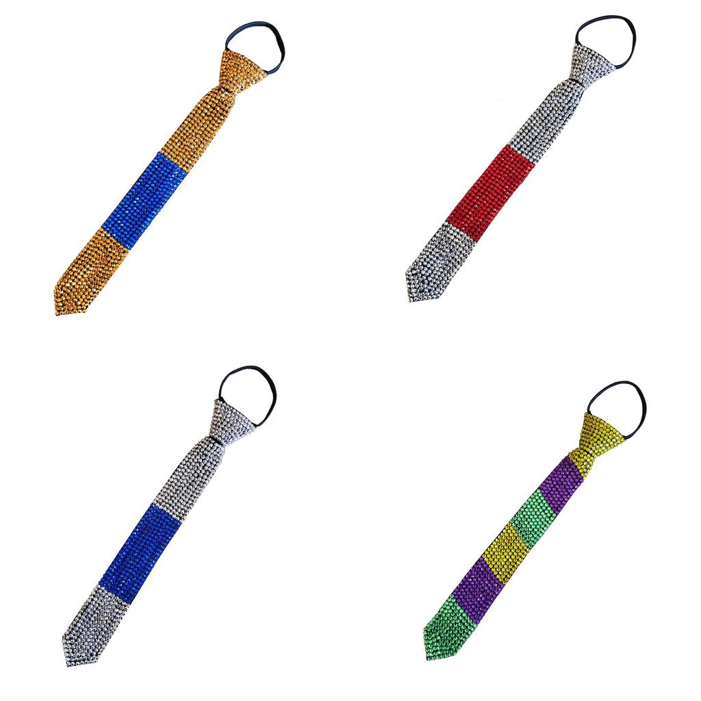 Diy Water Drill Tie Decoration With Rhinestones For Men And Women For Casual Fashion
