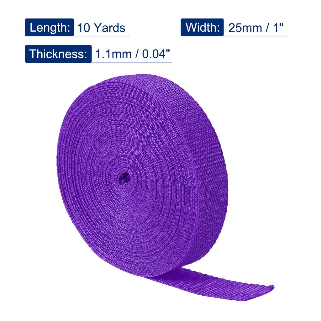 10 yardů 25mm polypropylenová popruhovina Páska Pás Páska Páska pro venkovní stanové příslušenství Šití Taška Zavazadla