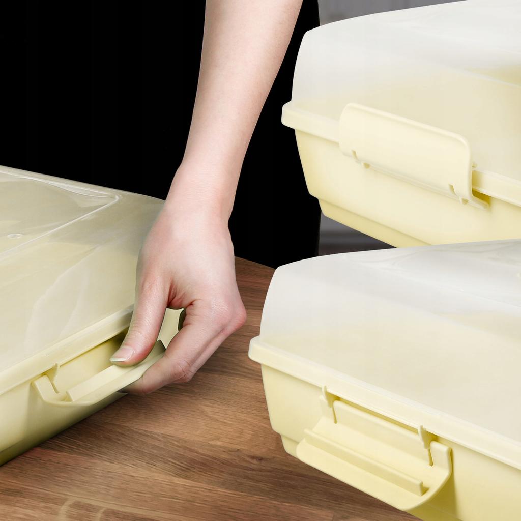KADAX Pojemnik Plastikowy Prostokątny Na Ciasto Wypieki Tort Pudełko Duży