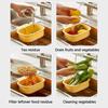 1pc kitchen Sink Filter Basket, Sink Washing Basin Anti Leak Filter Basin, One Click Press Type Grid Drain Storage Rack