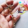 Cardcaptor Sakura Necklace Ladies Keychain Fashion Bird Pendant Anime Magic Stick Cosplay Props Girls Gift