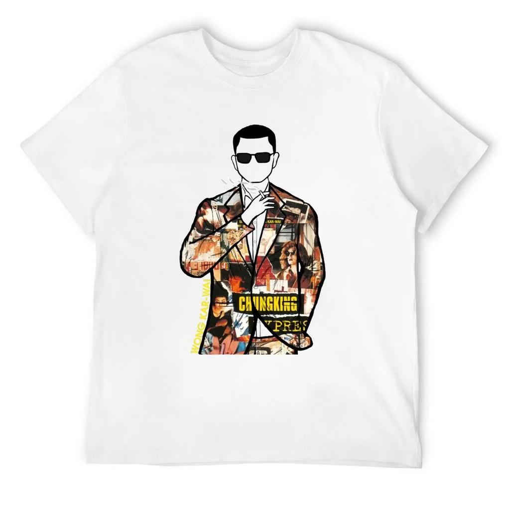 A Portrait Of Wong Kar-Wai Director Of Chungking Express (2) T-Shirt Customizeds Anime T Shirts For A Boy Vintage T Shirt Men