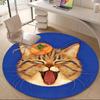 1PC Cat Tomato Office Round Area Rug,  Mat Suitable ForOffice, Under Office Chairs Bedroom Living Room Home Decor, Room Deco
