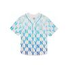 MLB New York Yankees Logo All Over Print Gradient Lettering Baseball Short Sleeve Shirt Unisex Shirts White 3ABSM0223-50BLS