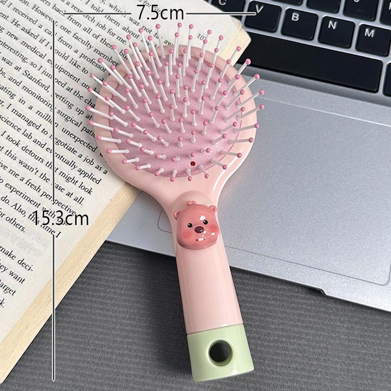 Diy Cartoon Air Cushion Comb Massage Portable Comb And Mirror All In One Comb