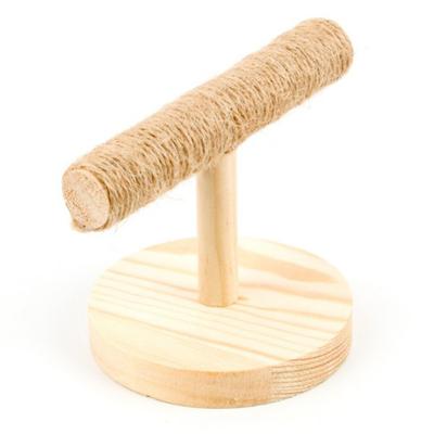 Drevený stojan pre papagája Vtáčí stojan Prírodný Zabránenie pošmyknutiu Prenosný Interaktívny tréningový stojan pre vtáky Hojdačka pre