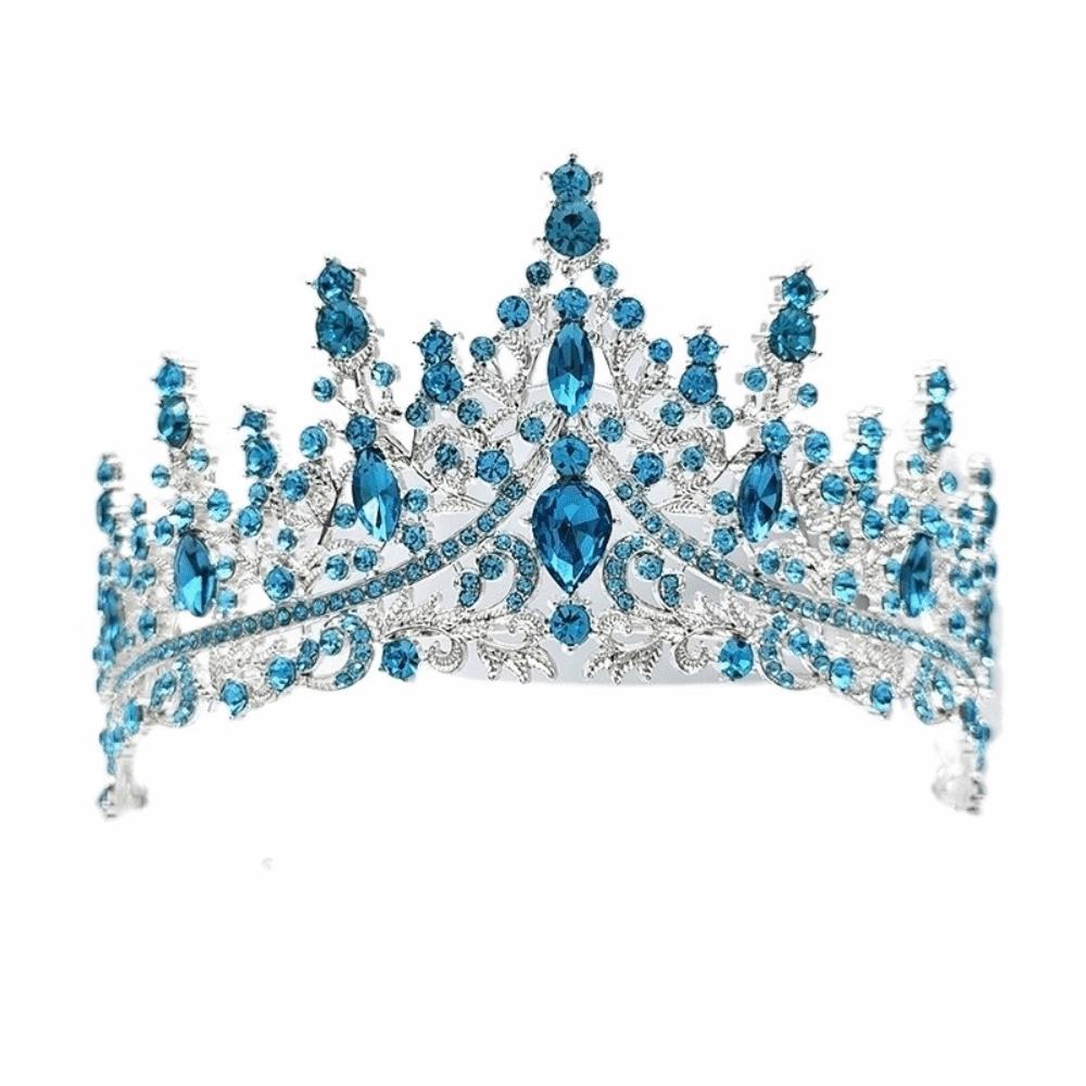 Hair Jewelry Baroque Crystal Crowns Shiny Ornament Princess Crown Rhinestone Diadem  Wedding