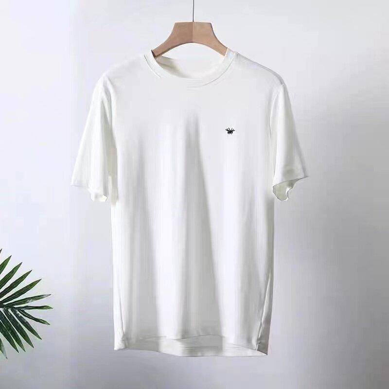 

Европейская станция летняя новая хлопковая футболка с коротким рукавом мужская мода европейская версия дышащая футболка с круглым вырезом мужской топ с круглым вырезом M белый