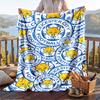 Warm Flannel Blanket Leicester City Pattern, Lightweight Comfortable Throw Blanket for Bed Sofa Use