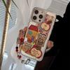 3D Red Apple Cartoon Case for IPhone 16, 17 Pro Max, Mirror Finish, Chain Decoration Phone Case