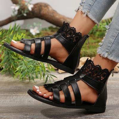 Large Size Flat Bottom Casual Sandals Summer New Hollowed Out
