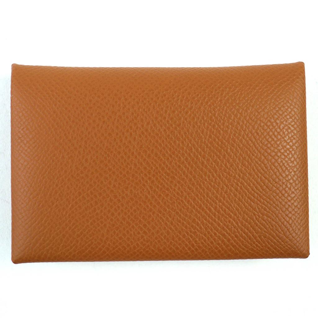 Pristine HERMES Tri-fold Wallet Bearn Combine H Logo Metal Compact Wallet Epsom Used