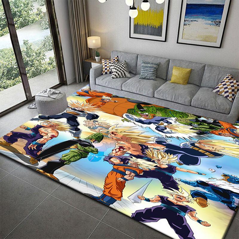 Dragon Ball Super Saiyan Pattern Area Carpetanime soft washable cartoon floor carpet