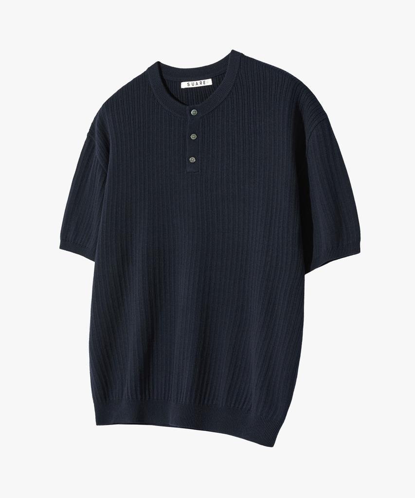 SUARE Cotton Henley Neck Washable Knit - 6 Colors (Type B)
