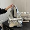 Korean version of beautiful exquisite bow bag women's fashion denim commuting large capacity trend foreign style shoulder bag