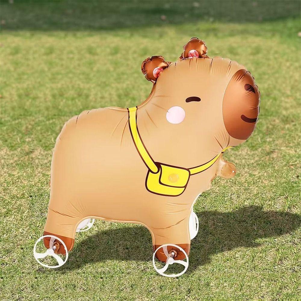 With Wheels Standing Foil Balloons Movable Design Animals Walking Balloon  Baby Shower Decoration
