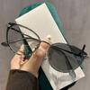 Cat Eye Frame Pochromic Glasses Anti -UV Glasses for Women Retro Anti Blue Light Glasses High-end Color Changing Glasses