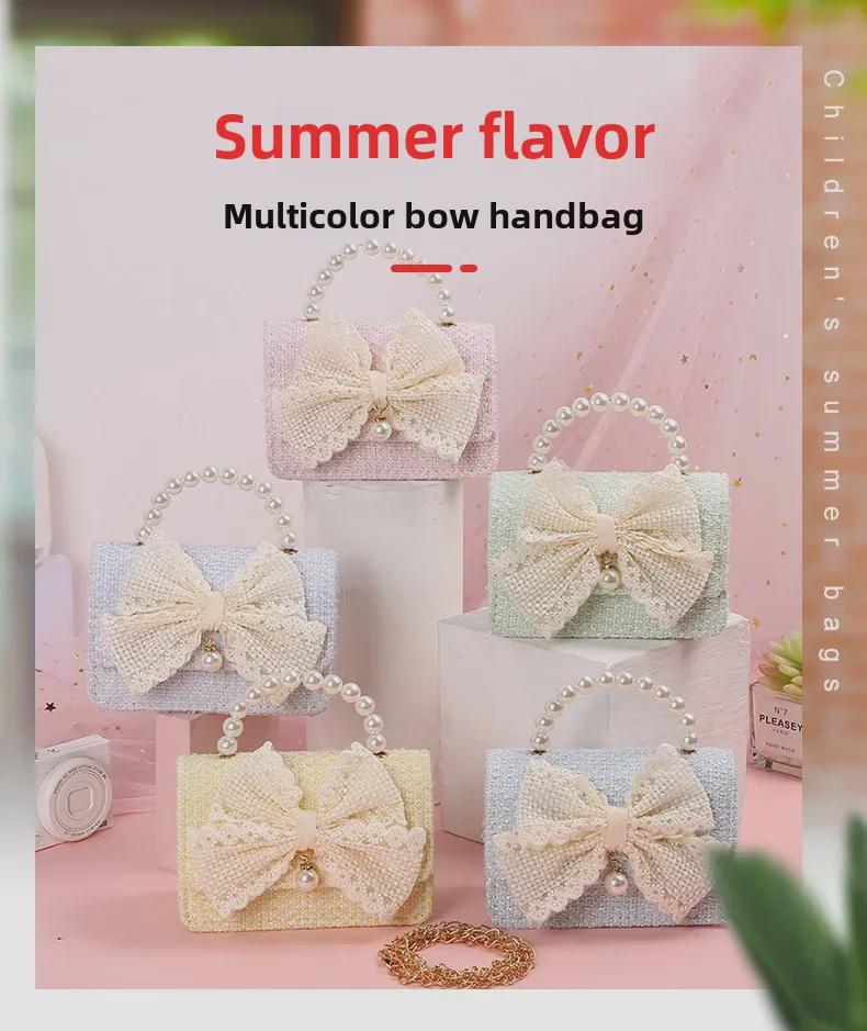 Winter Pearl Bow Princess Handbag: Cute, Versatile Crossbody Coin Purse