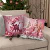 Weihnachts-Kissenbezug mit Weihnachtsmann-Druck Polyester Kissen Sofadekoration Kissenbezug Weihnachtsgeschenk