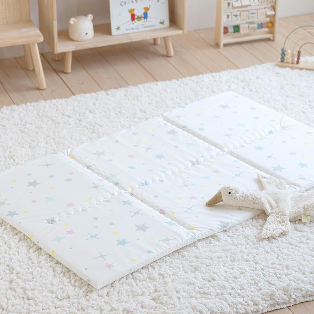 Nishikawa Nap Nap Nursery Made in Nap Mat 47727 Star Nap Futon, waschbar, Futon, Kindergarten, Schule, Japan, Muster/Weiß [700]
