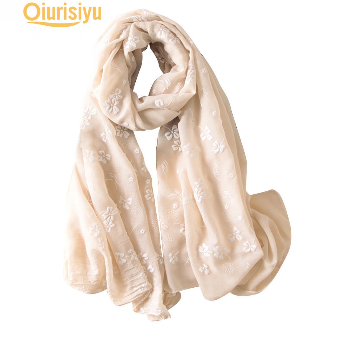 

Длинная льняная шаль с цветочным принтом для отдыха, пляжный шарф с защитой от ультрафиолета, палантин бежевый