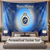 Benutzerdefinierte Namens-Text-Wandteppich Club Brügge FC Personalisierter Polyester-Wandteppich für Schlafzimmer und Zimmer