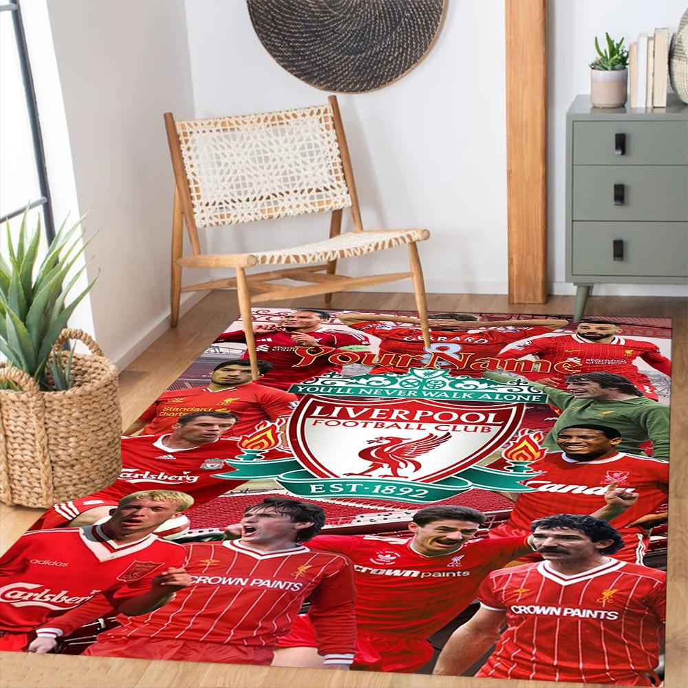 Liverpool Personalized Text Floor Mat Design for Foyer Study Room Decorate Room Dormitory Anti-slip Rug Office Home Decor