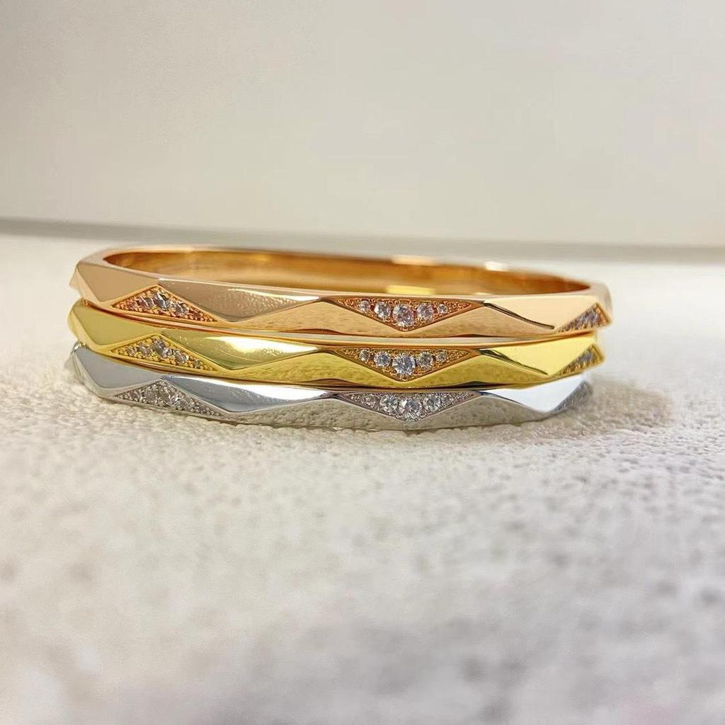 2025 Zarif Hafif Lüks Altın & Pırlanta Bileklik - Çift Stili