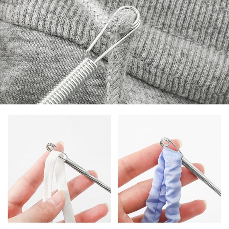 5 Stück Metallfeder Kordel Einfädler Elastikkordel Einfädler Einfaches Schnelles Einfädelwerkzeug Für Hosen Hoodies