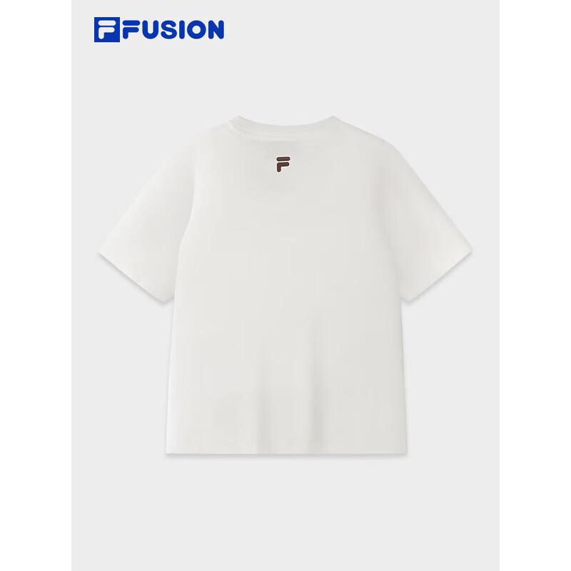 FILA FUSION Women's Slim-fit Knitted Short Sleeve T-Shirt