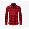 Camisa de Cuadros Casual para Hombre Otoño Invierno con Forro Polar Camisa Cálida Gruesa de Manga Larga Camisa Polar