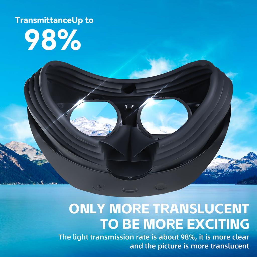 Lightweight Frame Lens Anti-Scratch Rings for PS VR2 Glasses Anti-Dirty Frame with Storage Bag Clean Cloth Replacement