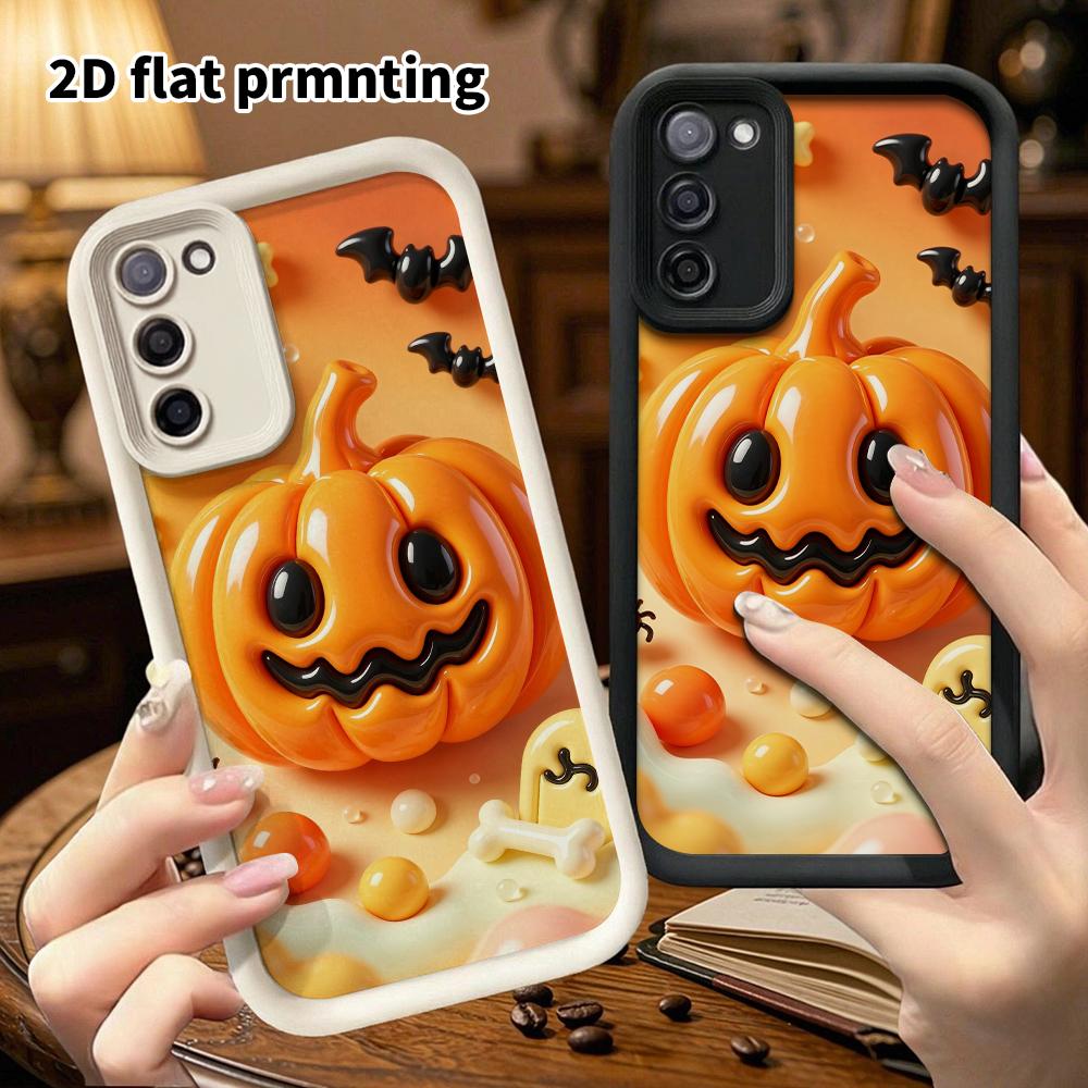 Phone Case: 2D Flat Design Suitable for Samsung Galaxy A34 A35 M05 M06 S20 S22 S21 FE Plus 5G Protective Case, Halloween Pumpkin, Christmas, Perfect H